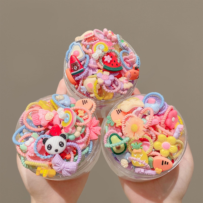 20pcs/10pcs/Set Korean Children's Small Rubber Band Cute Not Hurting