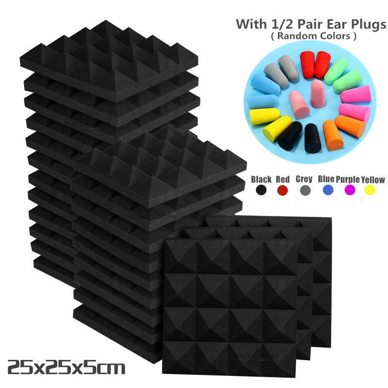 (COD)12 Pack-DIY Soundproofing Foam Acoustic panels Live Room Recording ...