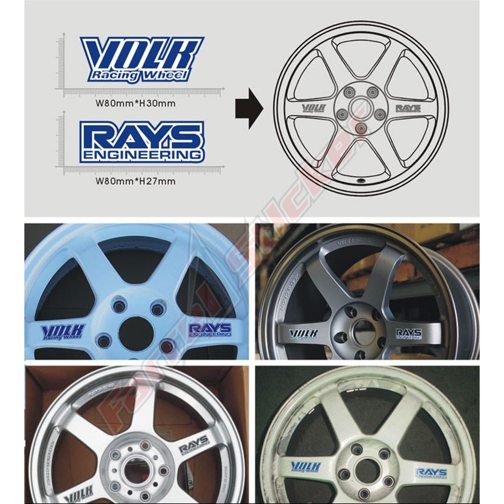 VOLK car rim stickers RAYS Engineering | Shopee Philippines