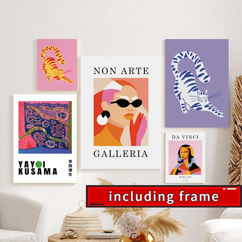 (With Frame) Abstract Poster Oil Painting Color Canvas Painting Nordic