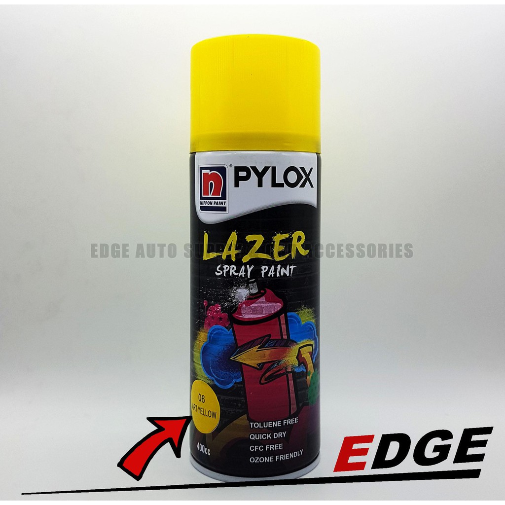 (#06 Art Yellow) Pylox Lazer Spray Paint 400Cc By Nippon Paint Yellow ...