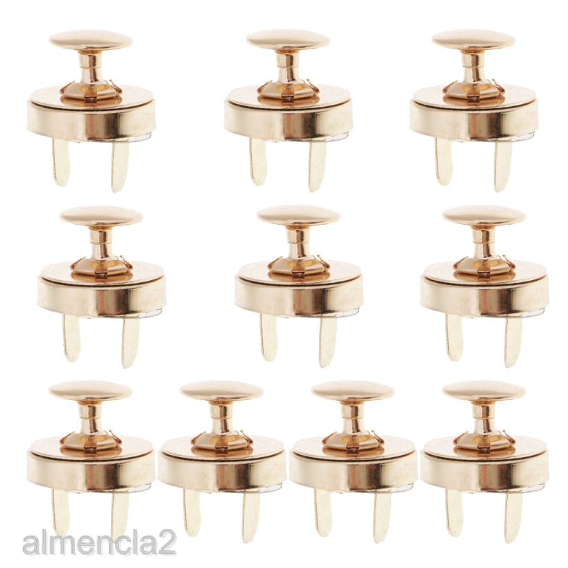 10 Pairs Metal Snap Fasteners Clasps Buttons for Handbag DIY Crafts ...