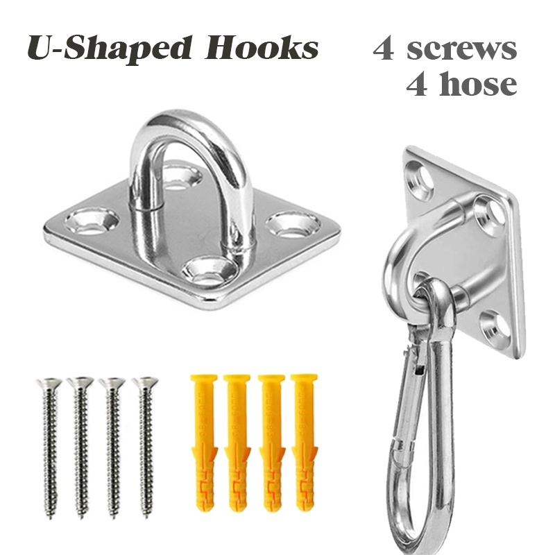 Heavy Duty Hammock Hanging kit Stainless Steel Suspension Ceiling Hooks
