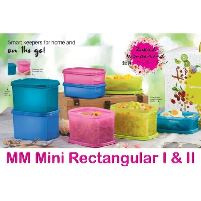 Tupperware MM Mini Rectangular II ( 1.9L ) - 1 unit | Shopee Philippines