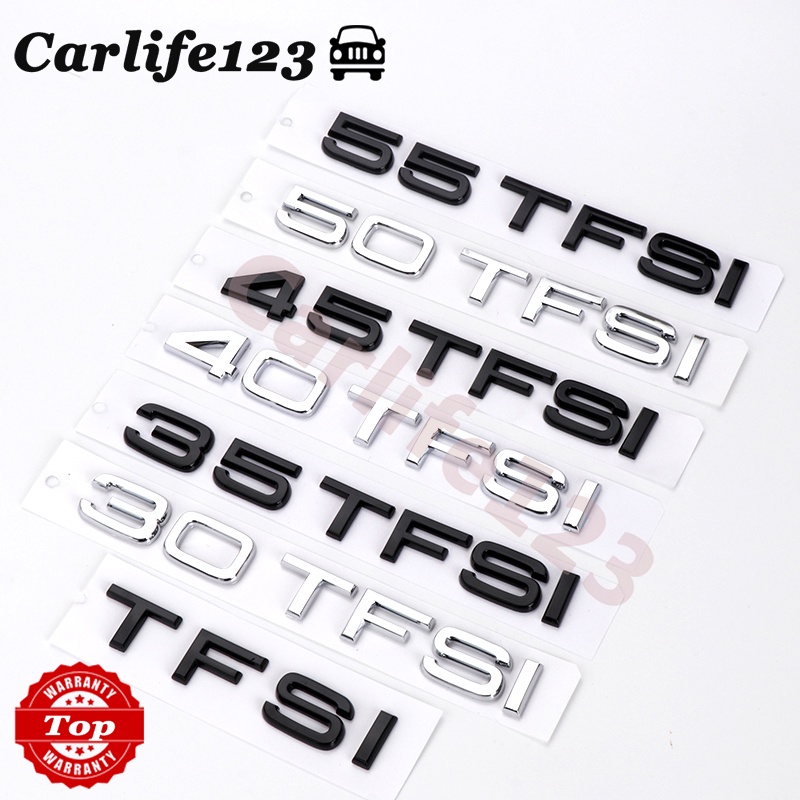 Audi Car Logo Sticker 30 35 40 45 50 55 60 TFSI Logo Badge Body Rear ...