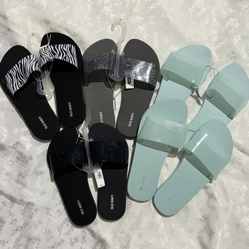 Old navy jelly slide flip flops hot sale