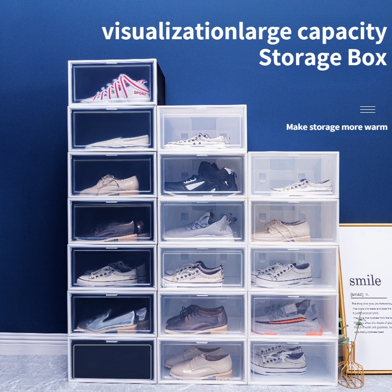 Shoe Box Shoe Transparent Plus Size Side Opening Basketball