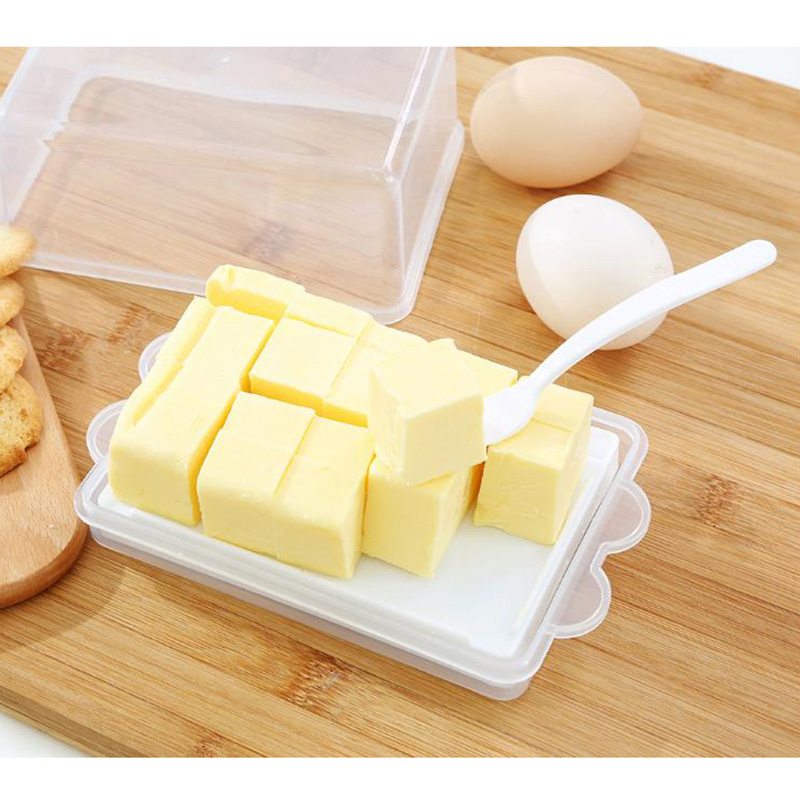 Plastic Butter Storage Box Container Transparent Cheese Server Keeper ...