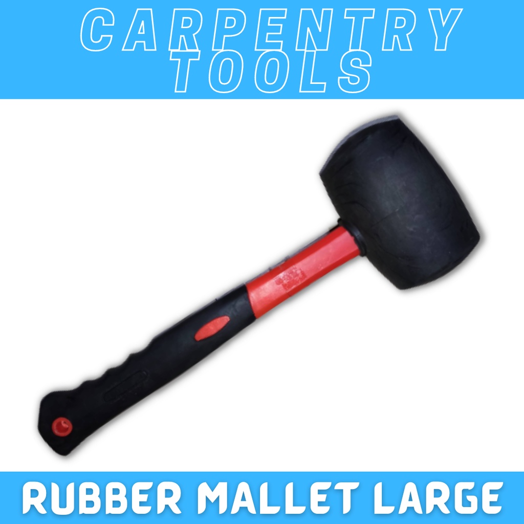 Capulong Street Rubber Mallet Black Large 34x10cm Rubberized Handle ...