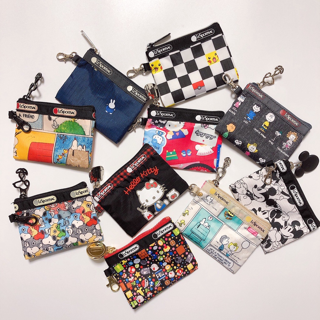 LeSportsac Waterproof Cute With Hook Accessory Bag Coin Purse Mini Card