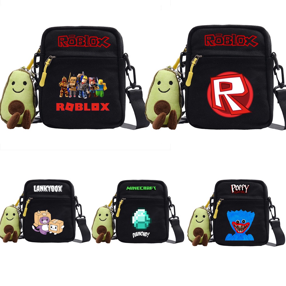 Game Roblox Minecraft Lankybox crossbody bag shoulder bag cartoon cute
