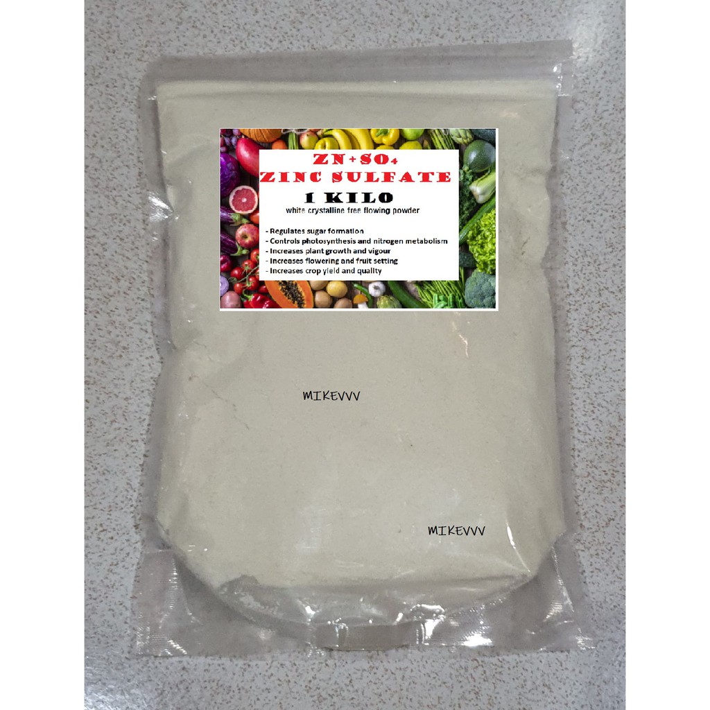 Zinc Sulfate Fertilizer for plants crops hydrophonics 1 kilo Shopee