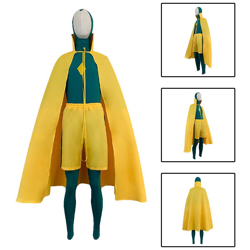 Wanda Vision Cosplay Costume Jumpsuit Cloak Outfits Suit Carnival ...