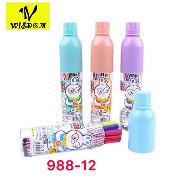 WISDOM color pen 12colors /SCHOOL SUPPLIES/GIVEAWAYS | Shopee Philippines