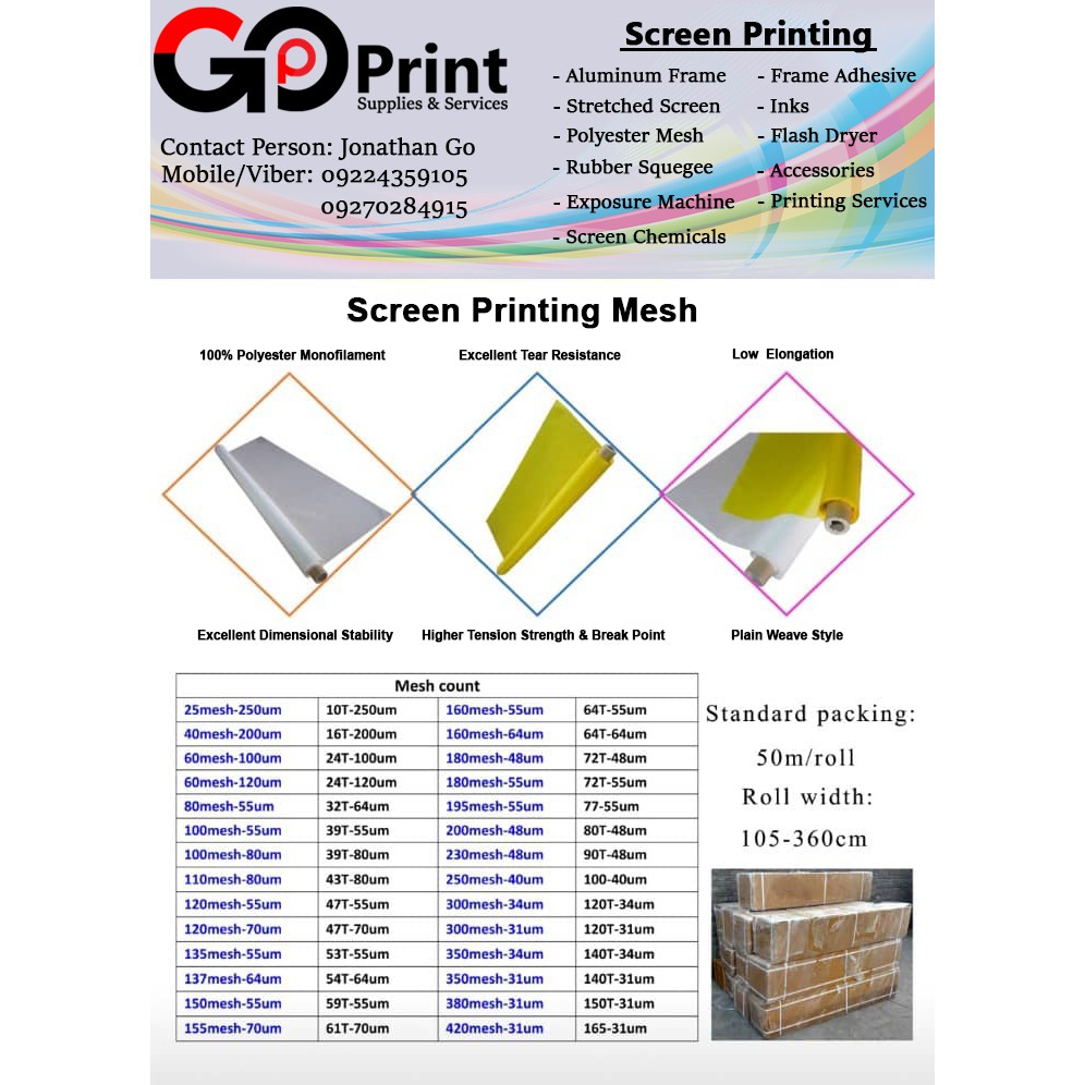 80 Mesh(32 T) Silk Screen Printing Mesh