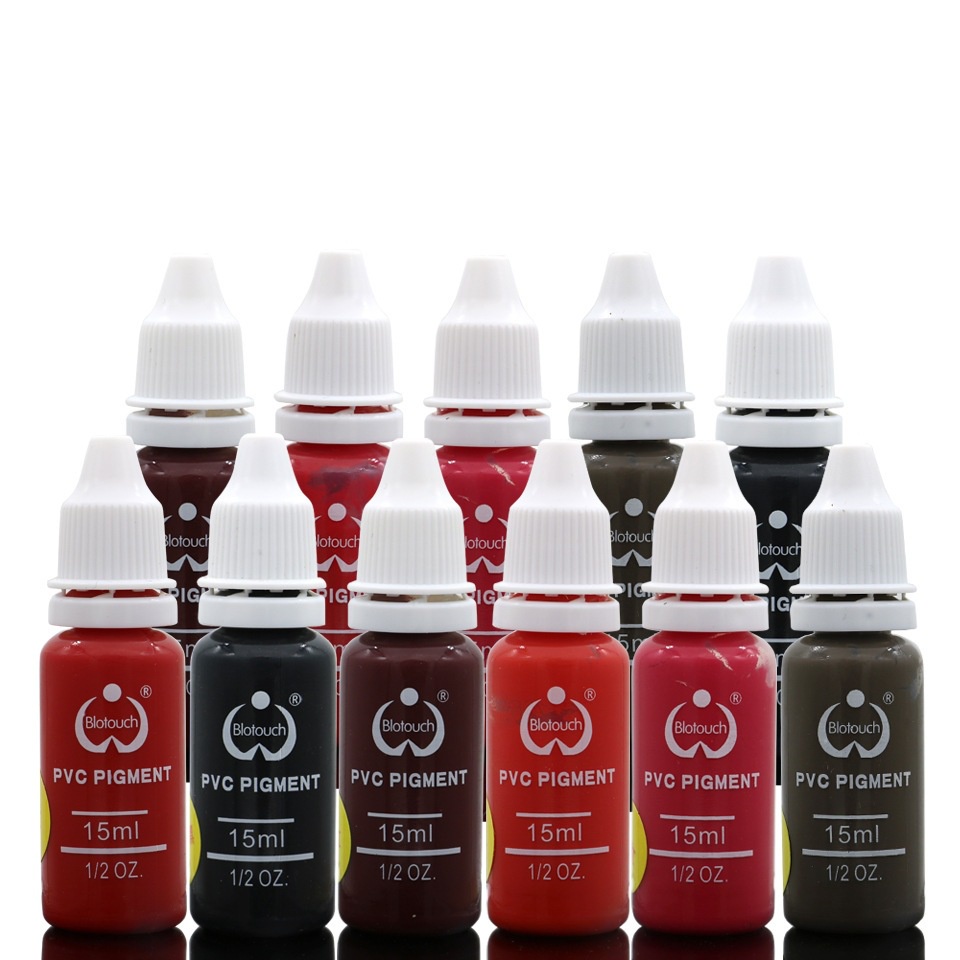 4 Colors Tattoo Ink Set Permanent Makeup Eyebrow Ink Lips Eye Line ...