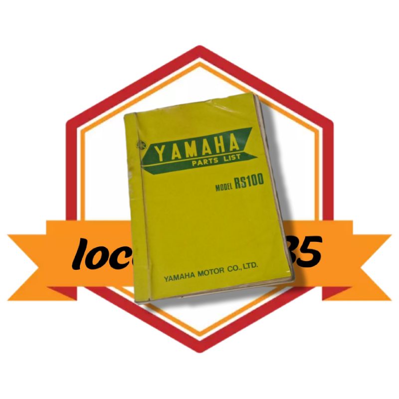 Parts catalog book Parts part catalogue yamaha RS 100 rs100 copy ...
