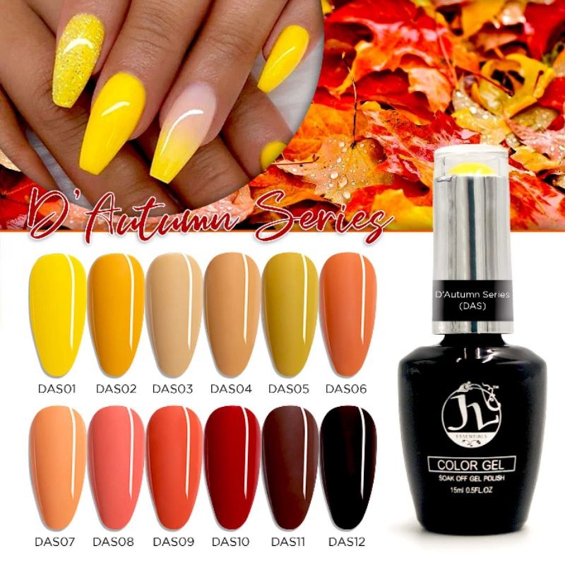 JL Essentials Color Gel Polish D' Autumn Series DAS 15ml | Shopee ...