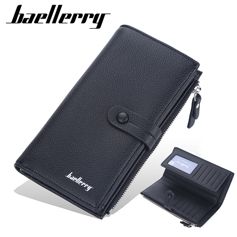 Baellerry Women's Long Wallet Multiple Card Slots Clasp Mobile Phone