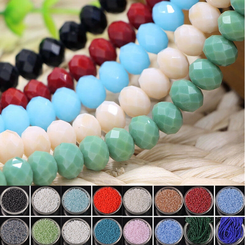 2mm 3mm 4mm 6mm 8mm Rondelle Austria Crystal Beads Faceted Glass Beads  Loose Spacer Beads For