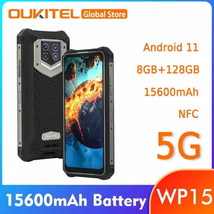 5G Network Global Version Oukitel WP15 6.5"HD+ Smartphone Android 11 ...