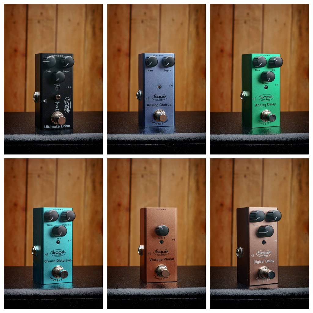 SQOE Electric Guitars Pedal Effect Distortion, Overdrive, Delay, Drive