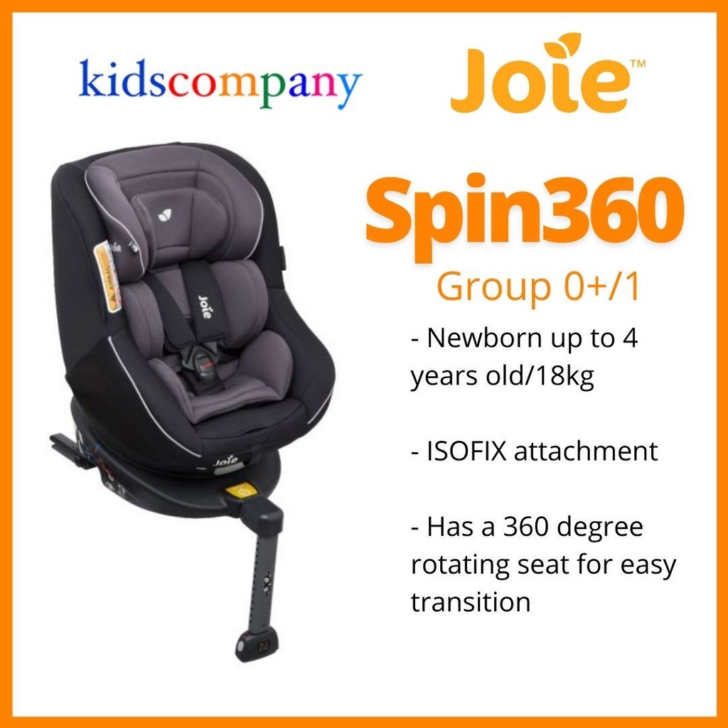 Joie spin 360 two 2025 tone black car seat