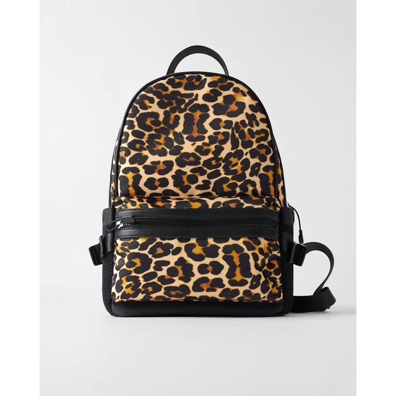 Animal print backpack zara new arrivals