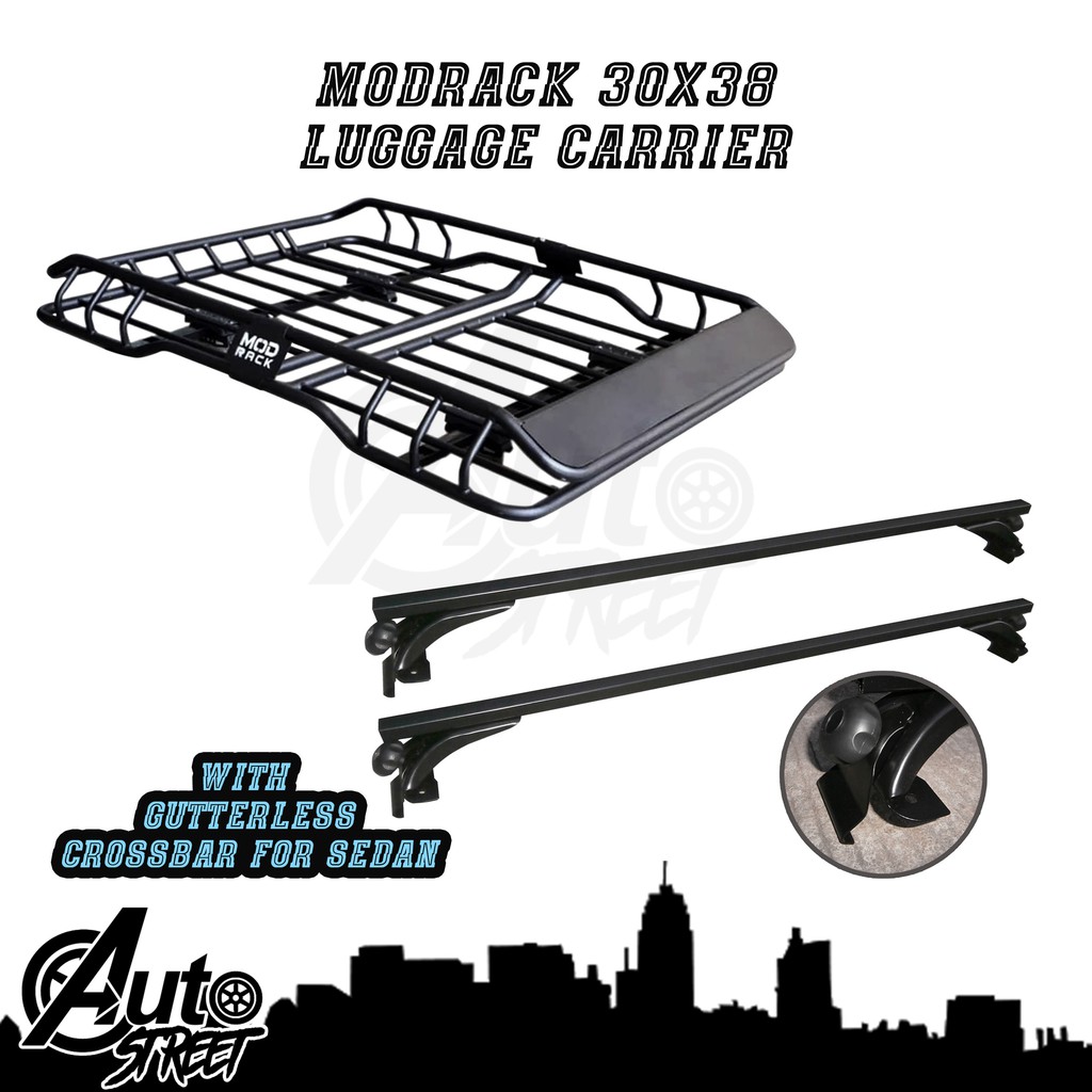 MODRACK Steel Luggage Carrier Roof Rack 30x38 inches (Black) With ...