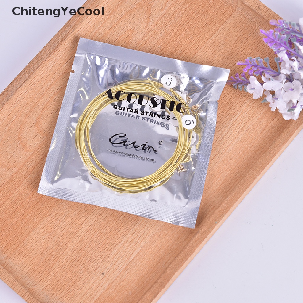 【HGPH】 6pcs/set Universal Acoustic Guitar String Brass Hexagonal Steel ...