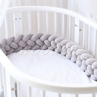 Soft Plush Baby Bed Bumper 1m Knot Weaving Protector For Crib