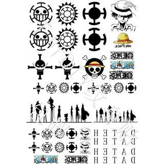 Anime One Piece Ace Luffy Nami Trafalgar Law Waterproof Temporary ...