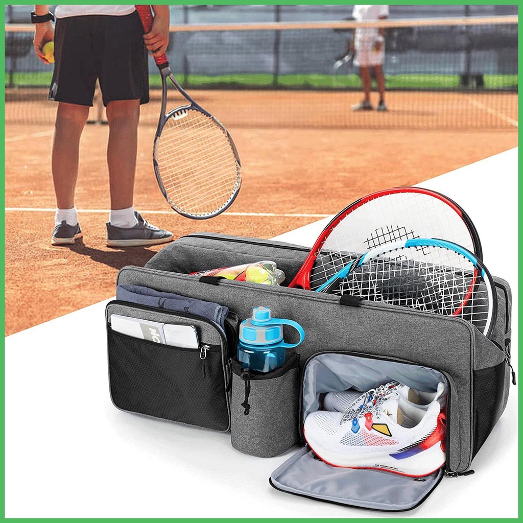 Racquet Tennis Bag Tennis Duffle Bag with Separate Ventilated Shoe