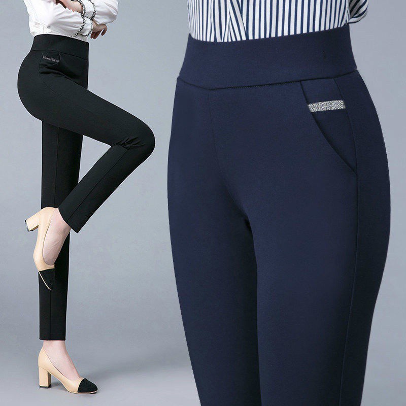 Women Casual Long Pants High Waist Stretchable Pencil Office Pants ...