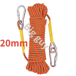 ND-Climbing rope Sling Outdoor Climbing Rope, Airwork Safety Rope, Escape  Rope, Dog Lead, Hiking, Outdoor Construction, Anti Fall Rope, with 2  Carabiners, 10 mm Multifunctional Auxiliary Rope (Size: 20 m) : 