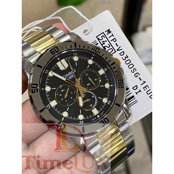 CASIO MEN'S TWO TONE MTP VD300SG 1E | Shopee Philippines