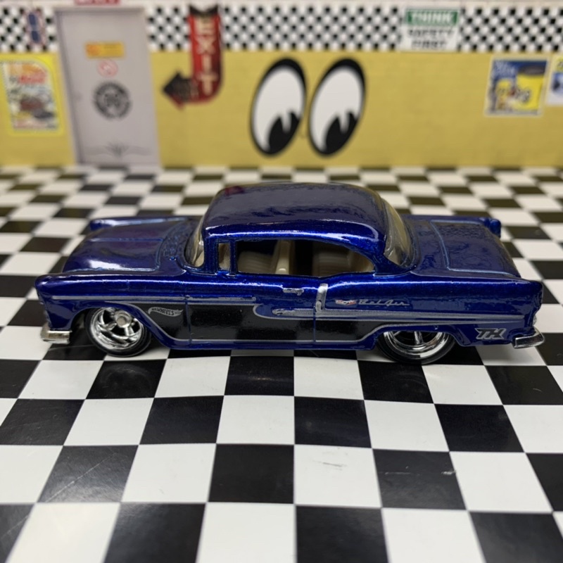 Hot Wheels 55 Chevy Spectraflame Blue 2022 Super Treasure Hunt Loose ...