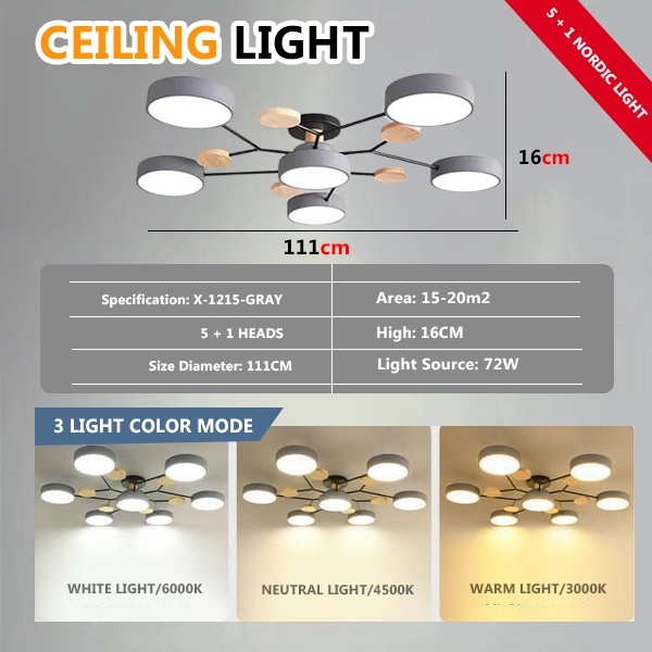 LED Nordic Chandelier Ceiling Lights for living room light Center Light