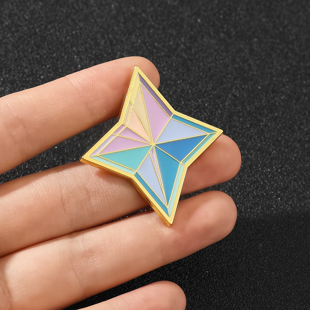 Hot Game Genshin Impact Primogem Enamel Brooch Metal Badge Pin Star ...