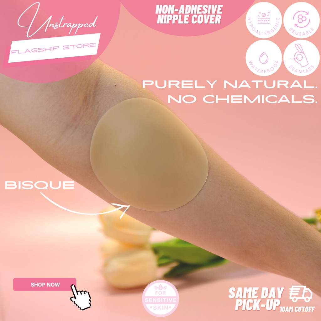 Reusable NON-ADHESIVE Silicone Nipple Pasties 