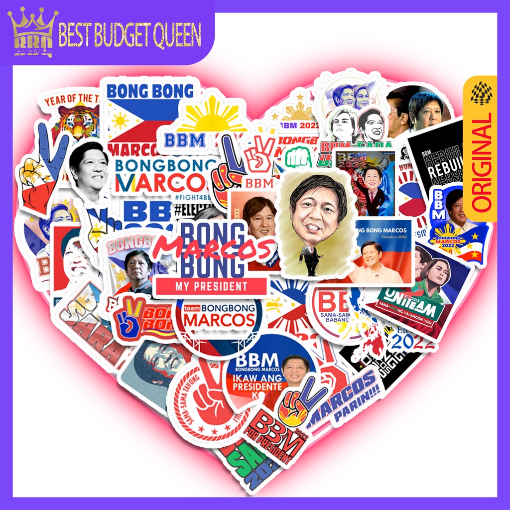 CS002 -42pcs BBM Bongbong Marcos Laminated waterproof Vinyl Stickers ...