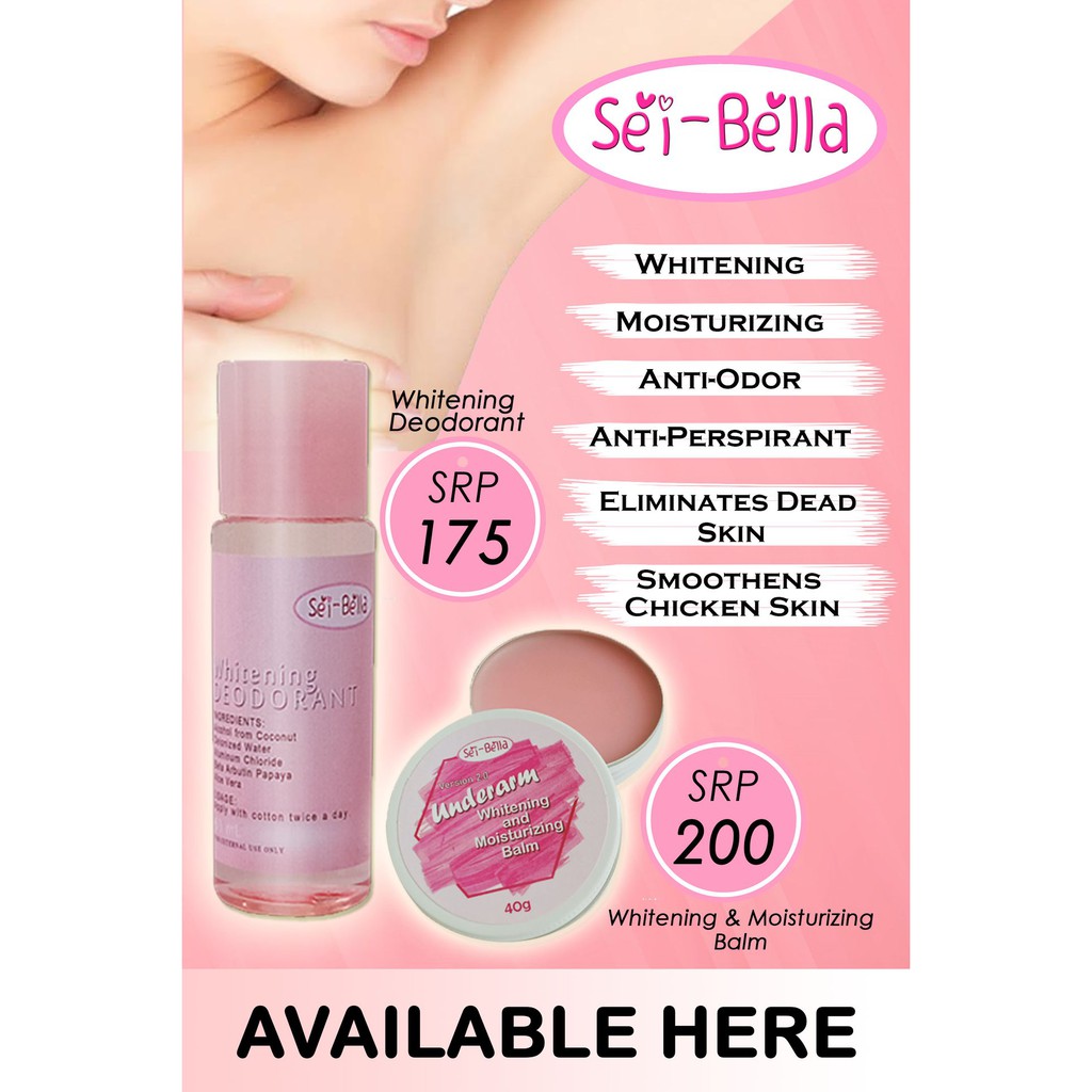 Sei Bella Whitening Deodorant Version 2.0 Underarm Whitening and