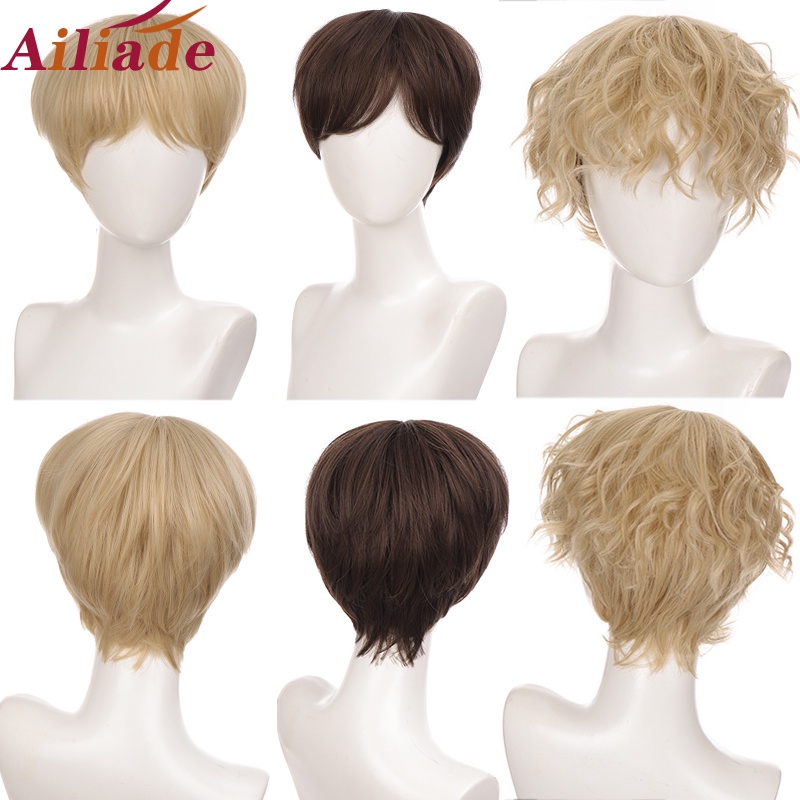 Killing Stalking Oh Sangwoo Blond Mixed Black Cosplay Wigs