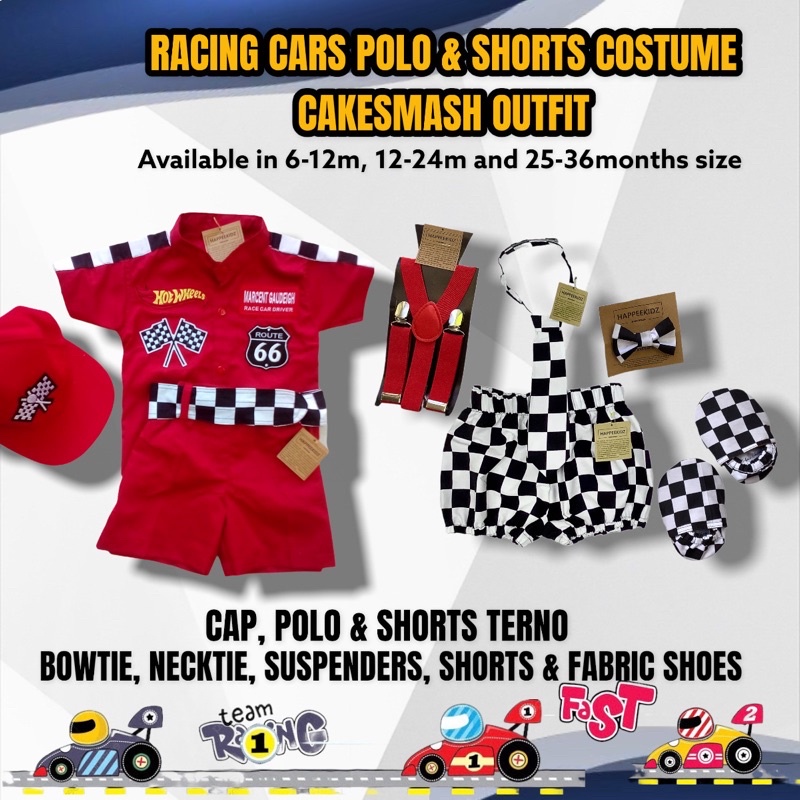 RACING CARS COSTUME TERNO | Shopee Philippines