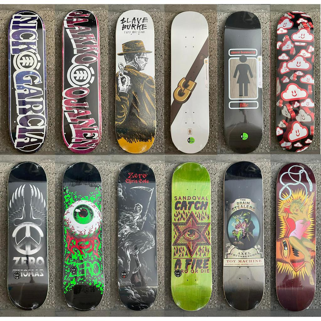 SKATEBOARD DECK ELEMENT, ZERO, TOY MACHINE, SLAVE, GIRL with MOB ...