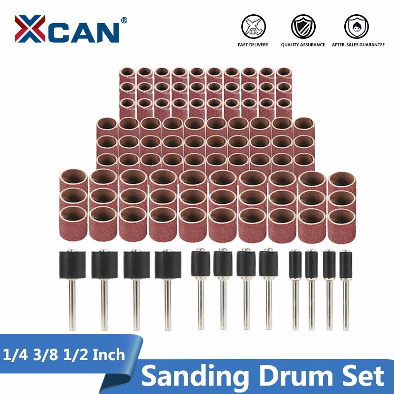 Drum Sander Set 51pcs Sanding Drum Set with Mandrels Abrasive Sanding
