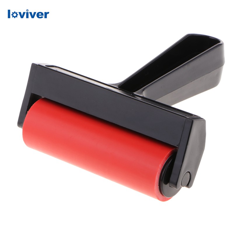 Loviver 10cm Rubber Brayer Roller for Printing Inks Oil Painting Art Clay  Stamping