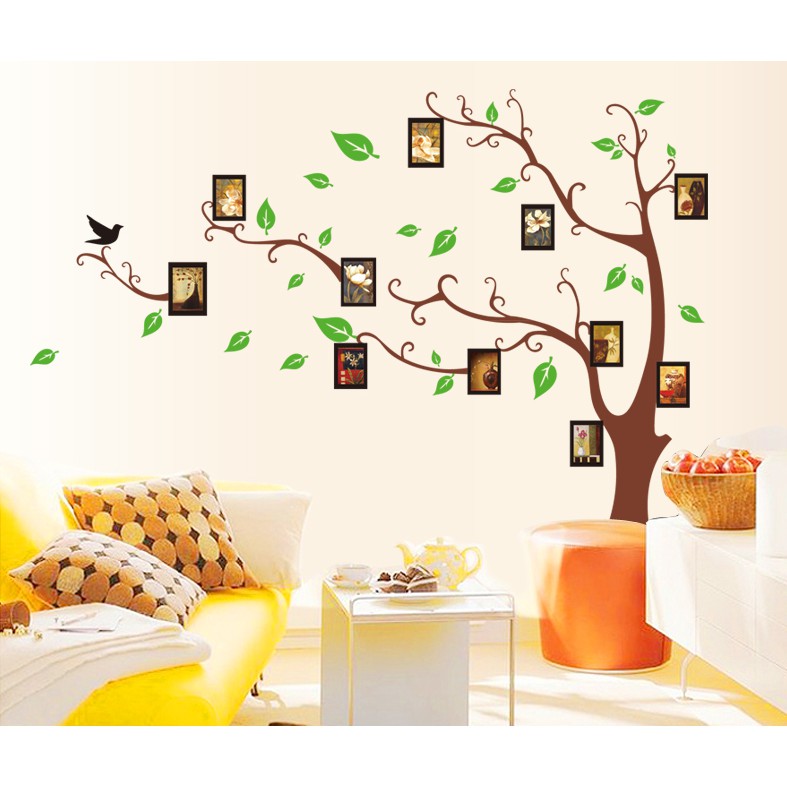 WALL STICKER BROWN FRAME TREE | Shopee Philippines
