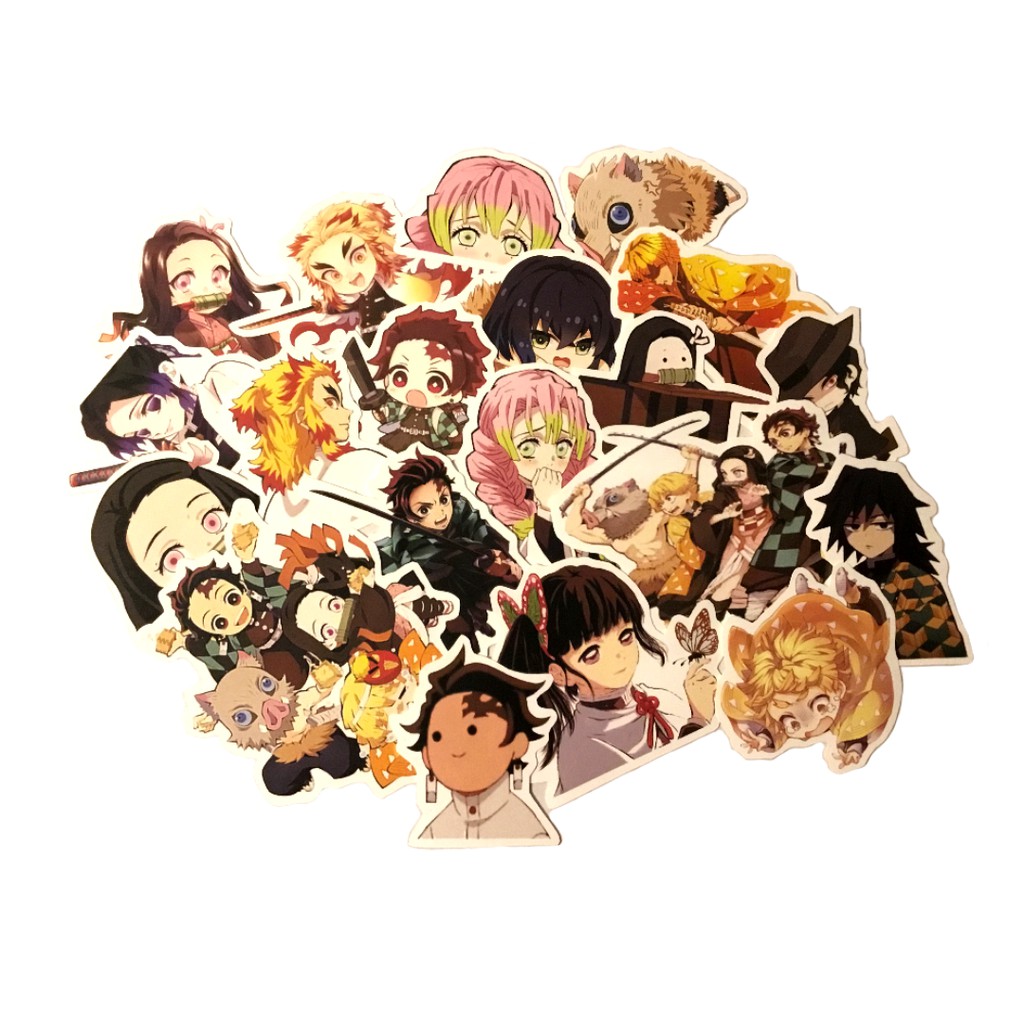 20pcs Waterproof Kimetsu No Yaiba Stickers Demon Slayer Anime Shopee Philippines 3245