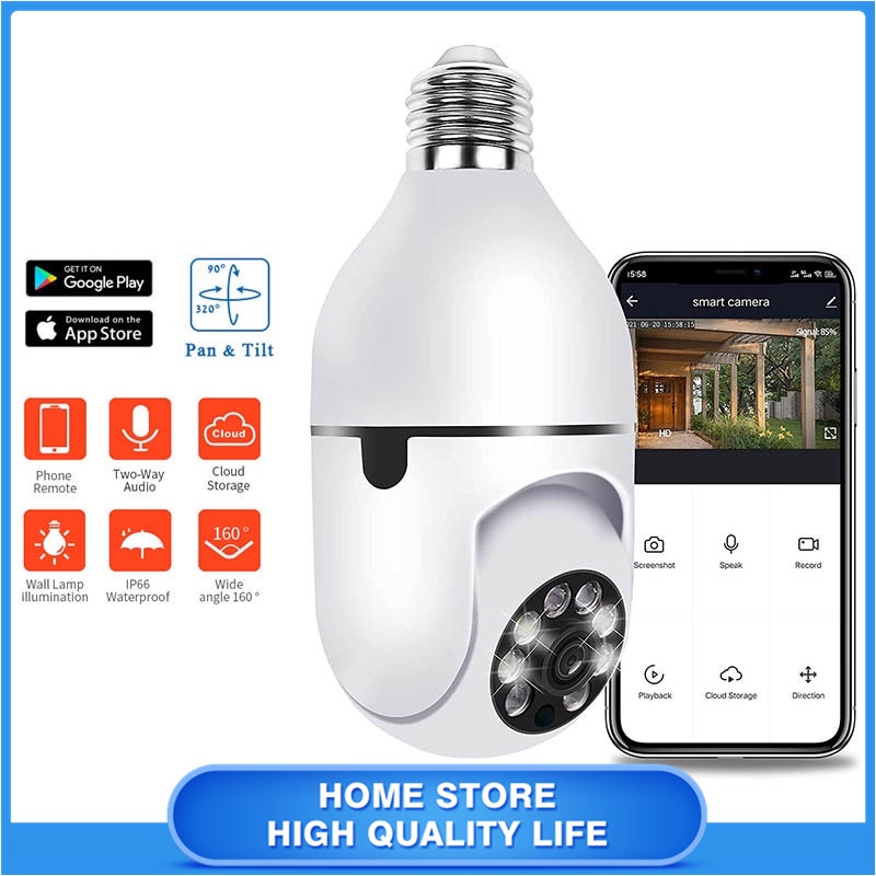 [Smart Home]CCTV Camera 1080P Smart Security IP Cam 360 Degree 3D Panoramic  WiFi Camera Connect to Cellphone TECH